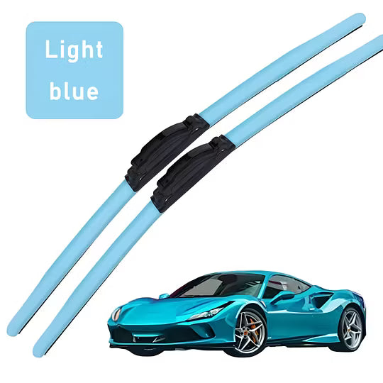 Colourful Silent Windshield Wipers - Easy to install quick-release clip, Durable and Wear-resistant Stylish Design for Clear, Quiet Drives!