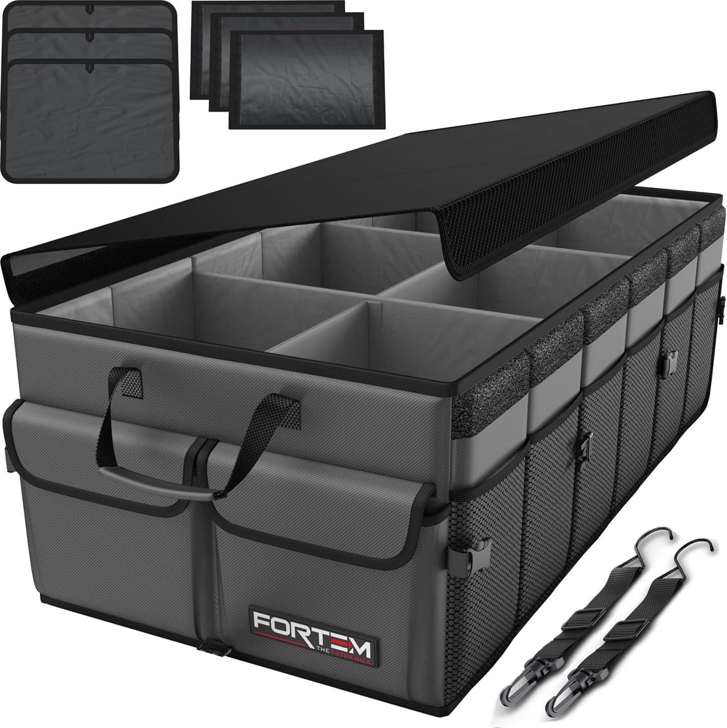 🚗 Heavy Duty Car Trunk Organizer – Foldable Multi-Compartment Storage Solution for SUV, Sedan & Truck